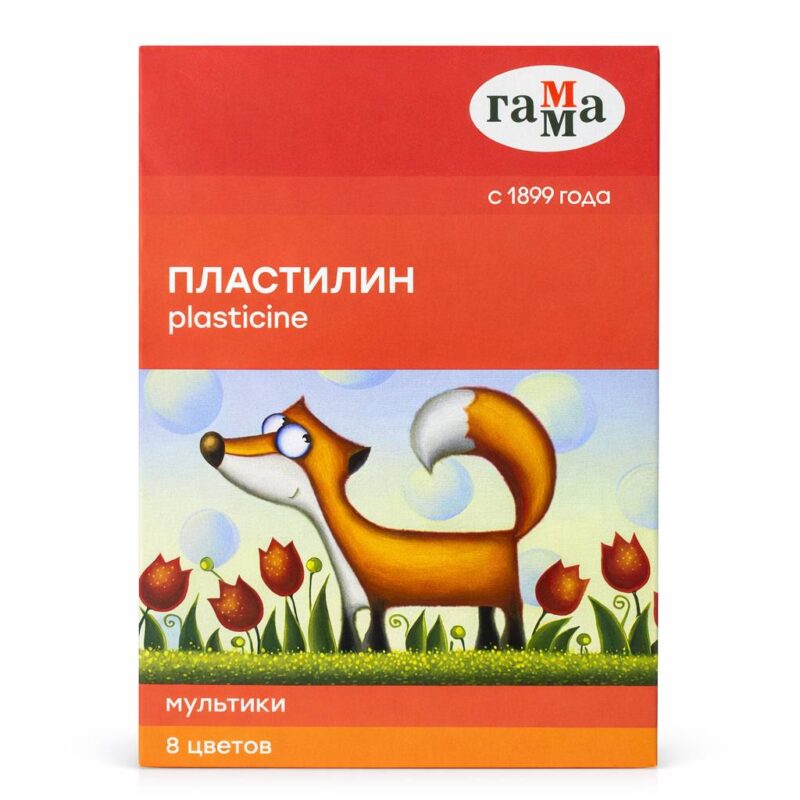 Гамма пластилин 8 цветов мультики