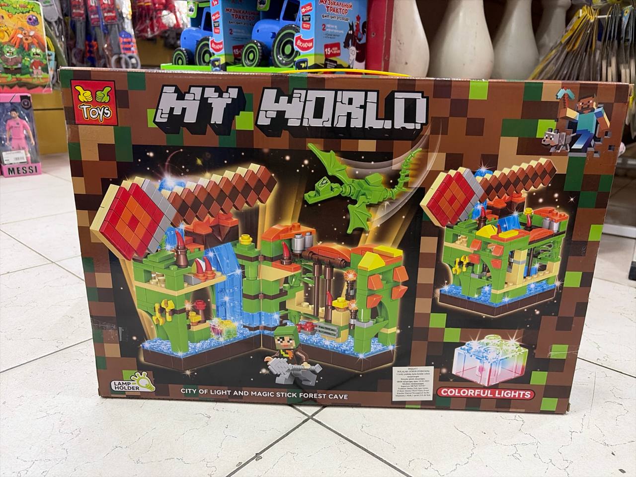 Конструктор My World GT-112 370 деталей с подсветкой и проектором, пещера с водопадом, 6+ — изображение 2