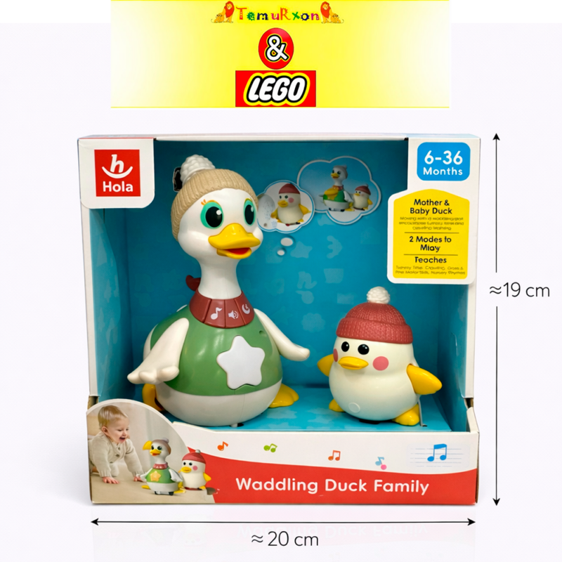Музыкальная развивающая игрушка Hola Waddling Duck Family (Семья уток), 6–36 месяцев