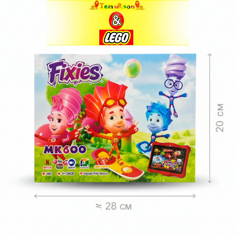 Детский планшет Fixies MK600 — 7 дюймов, Wi-Fi, Bluetooth, Android, для детей