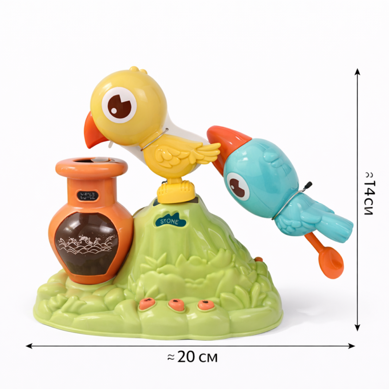 Интерактивная игрушка Птички с копилкой, 20 см