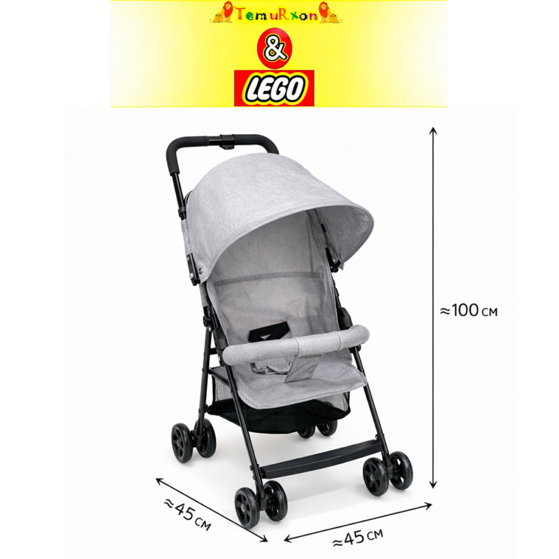 Прогулочная коляска  — лёгкая складная модель красная