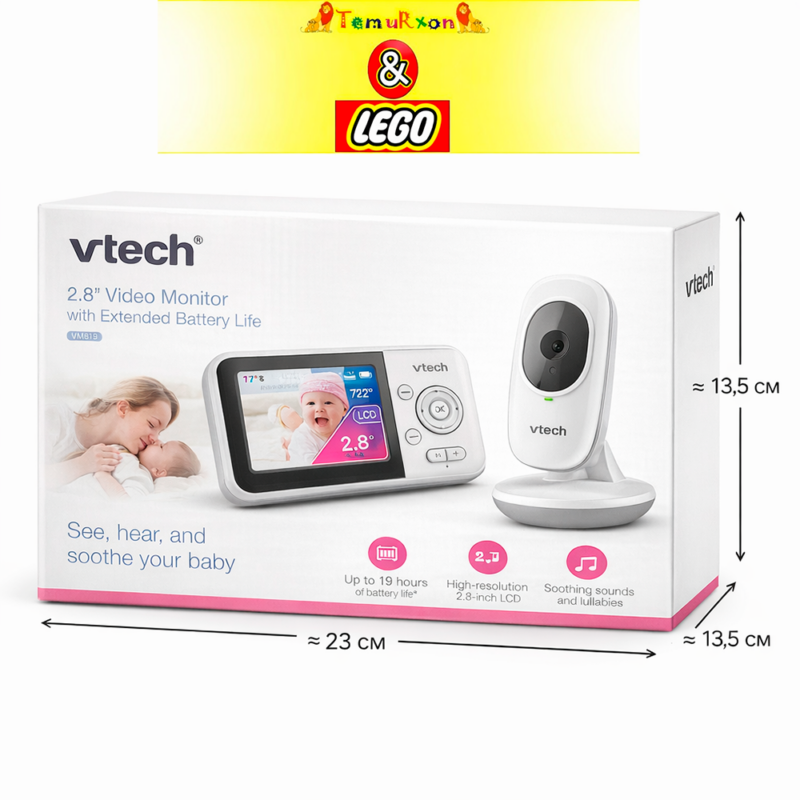 Видеоняня VTech VM819 — 2.8" LCD, камера, звук, до 19 часов работы