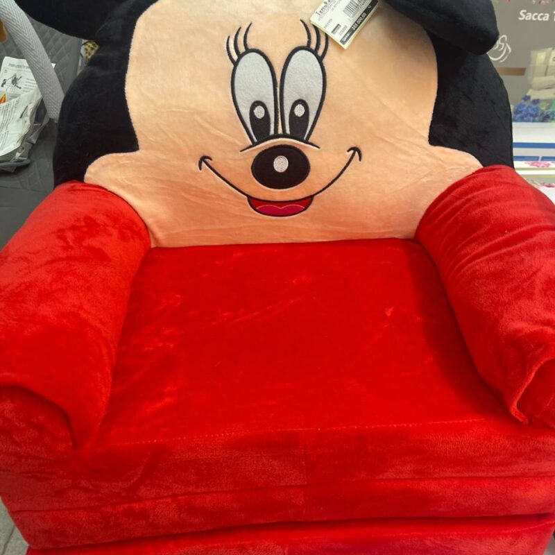 Детское мягкое кресло Микки 40×45 см — раскладное кресло-диван для ребёнка, плюшевое