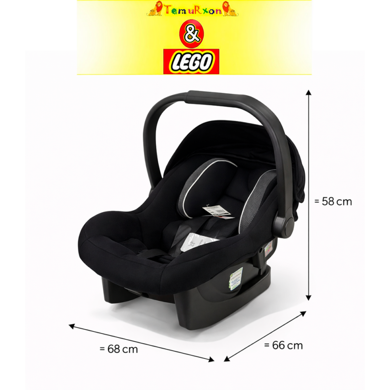 Автолюлька для новорождённых 0–13 кг Black