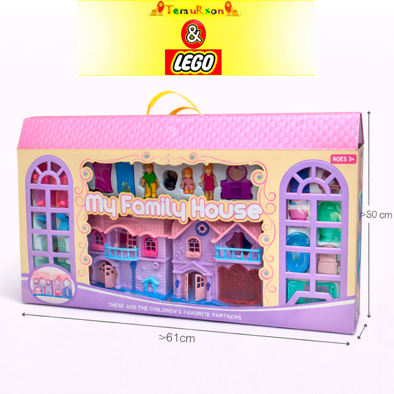 Кукольный дом My Family House с мебелью и фигурками, большой игровой дом для детей 3+