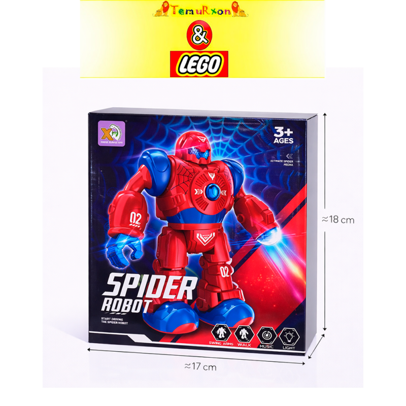 Интерактивный танцующий робот "Капитан" Temurxon, музыкальная игрушка со световыми эффектами