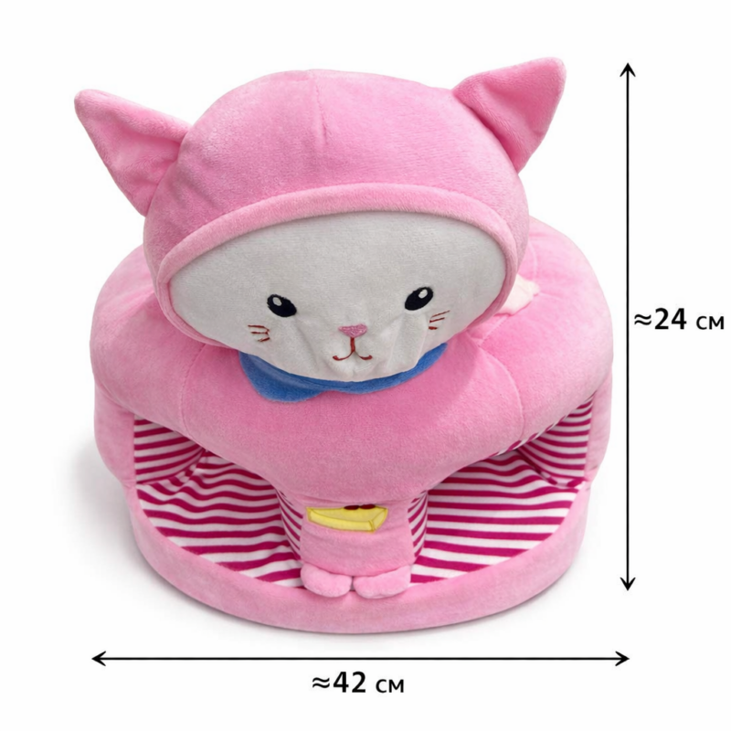 Детское мягкое кресло Котик 42×24 см — плюшевое кресло для малыша