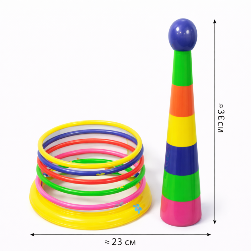 Игра Кольцеброс с пирамидой 33 см