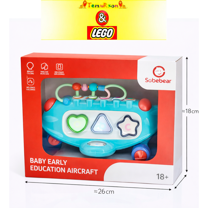 Развивающий музыкальный самолёт «Baby Early Education Aircraft», 18+ месяцев