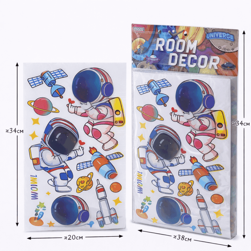 Наклейки на стену космос Room Decor - декор детской комнаты астронавты