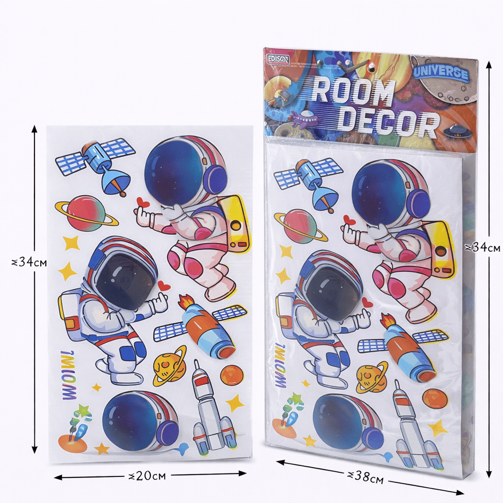 Наклейки на стену космос Room Decor - декор детской комнаты астронавты