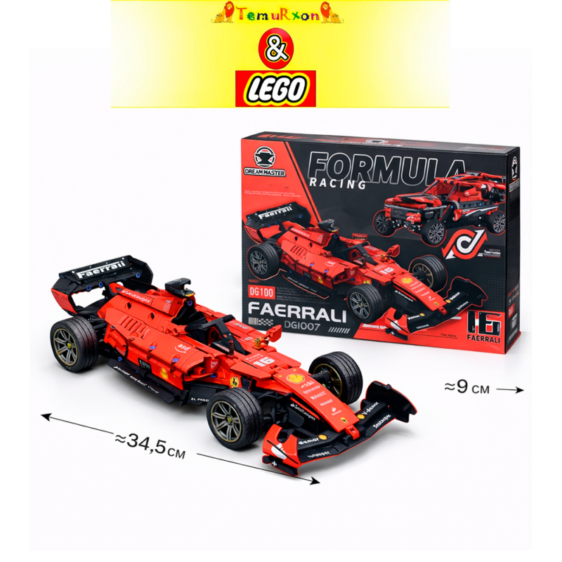 Конструктор гоночный болид Formula 34 см – сборная модель спортивного автомобиля