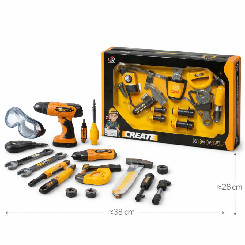 Игровой набор инструментов для детей CREATE – детский набор строителя с дрелью