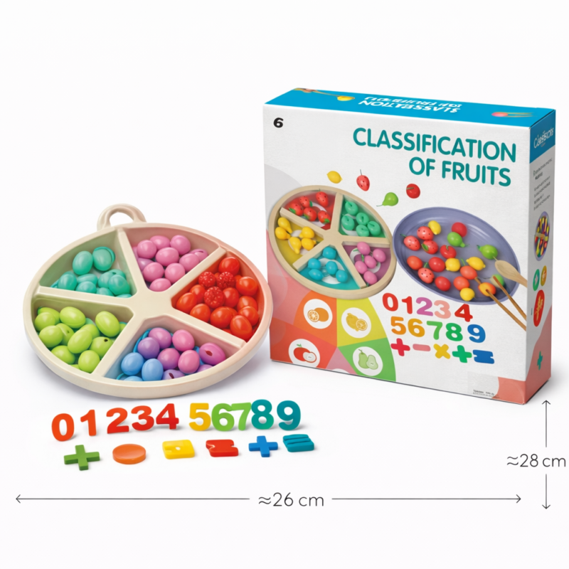 Обучающая игра Сортировка фруктов – развивающая игрушка для изучения цветов и цифр