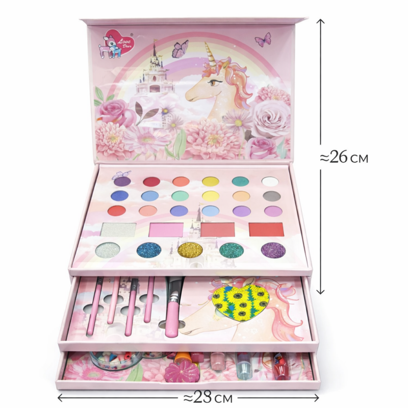 Детский набор косметики Unicorn Makeup Box с ящиками