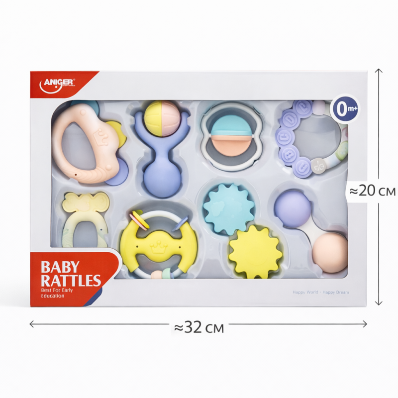 Набор детских погремушек Baby Rattles (9 предметов)