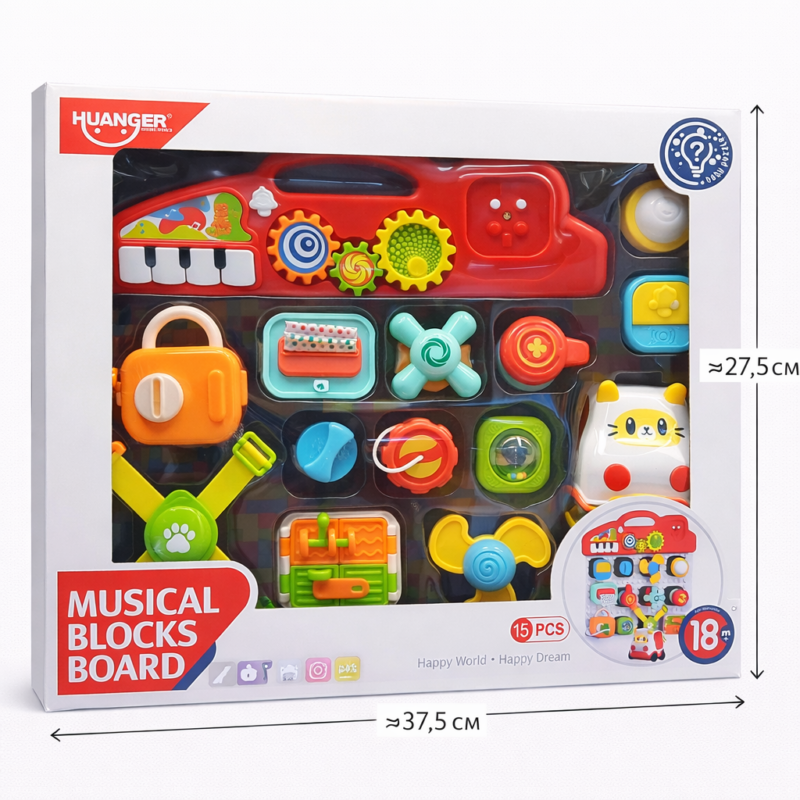 Развивающая музыкальная панель Musical Blocks Board