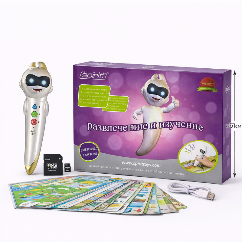 Интерактивная говорящая ручка Spirit с карточками