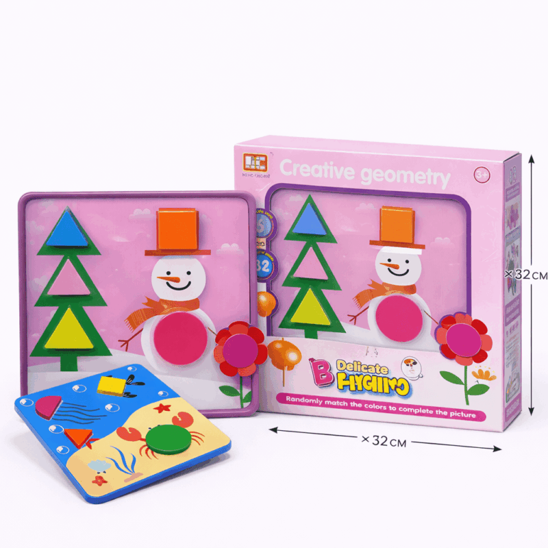 Детский пазл геометрические фигуры 3+