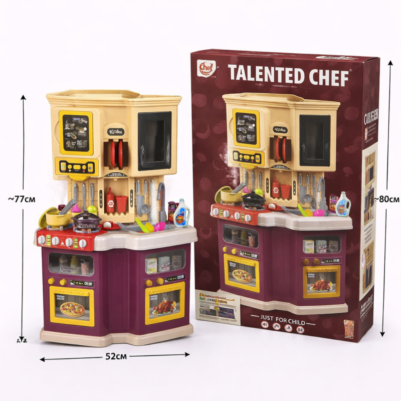 Детская кухня Talented Chef большая угловая - игровой кухонный набор с духовкой и аксессуарами