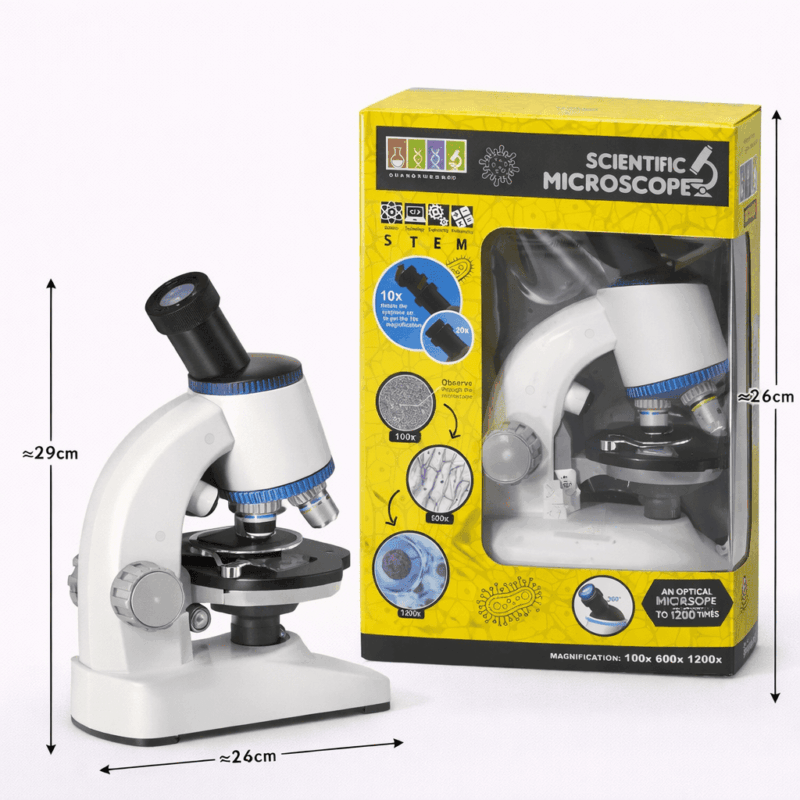 Детский микроскоп Scientific 100x–1200x - учебный набор для исследований