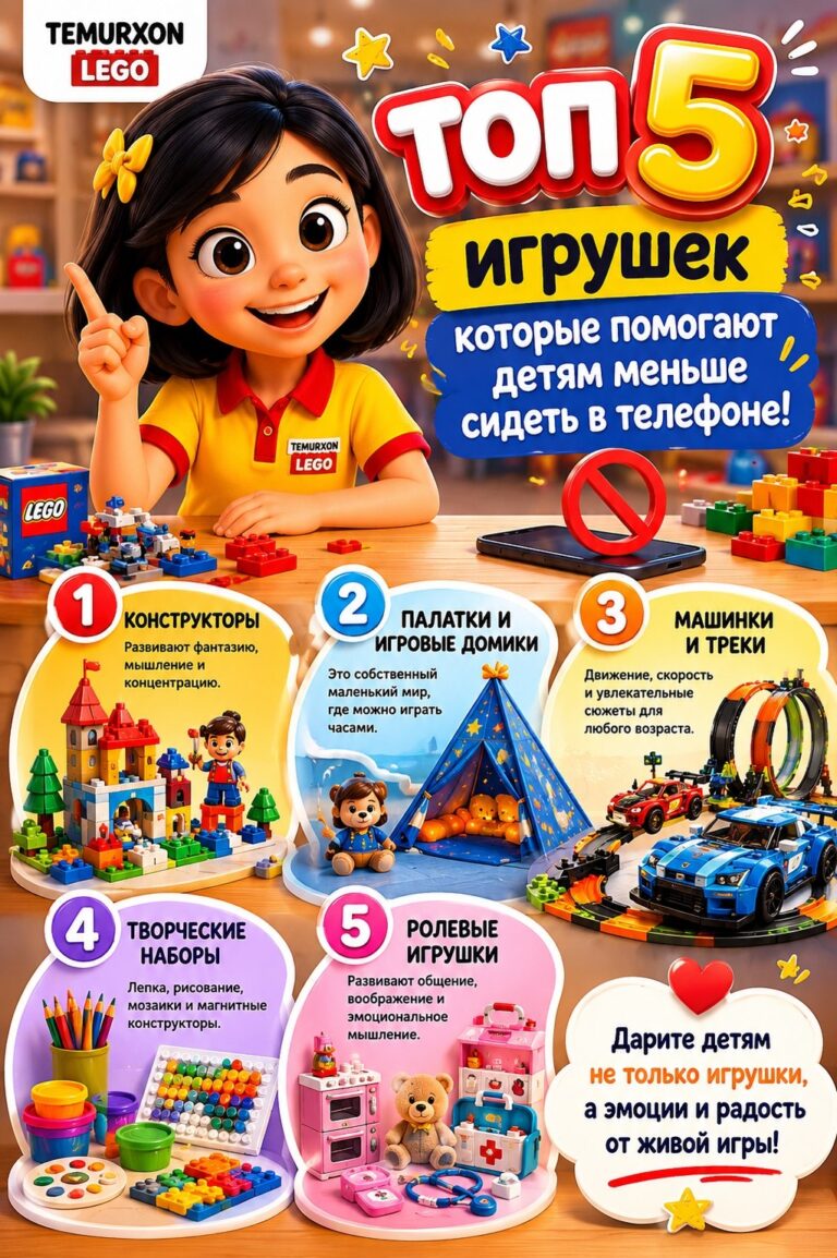 ТОП 5 игрушек которые помогают детям меньше сидеть в телефоне