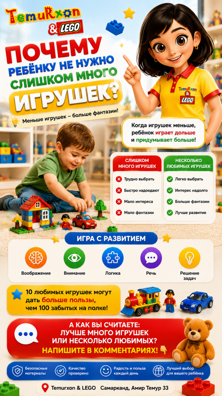 Почему ребёнку не нужно слишком много игрушек?