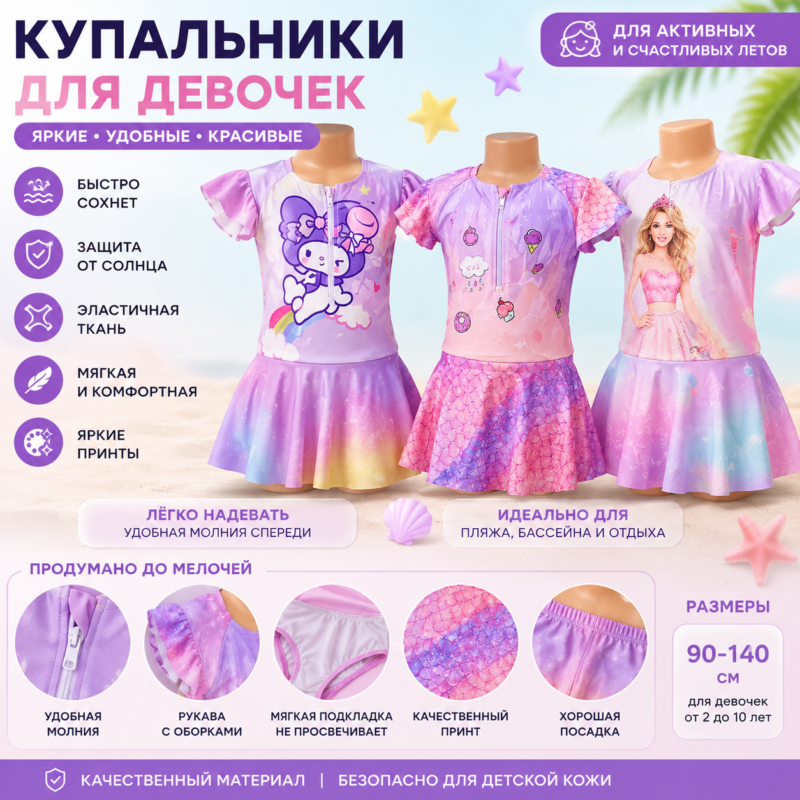 Купальник для девочек