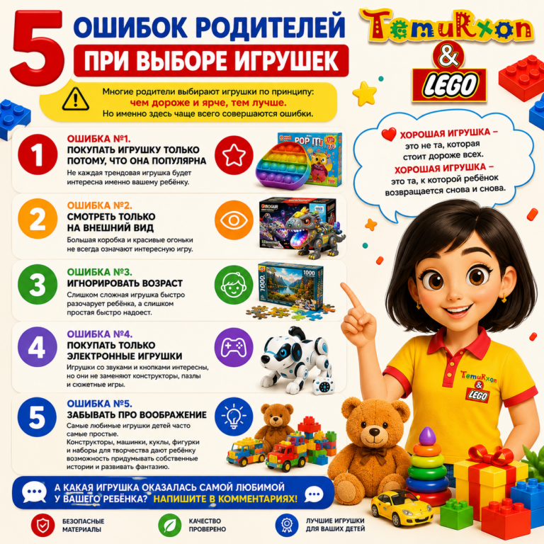 5 ошибок родителей при выборе игрушек