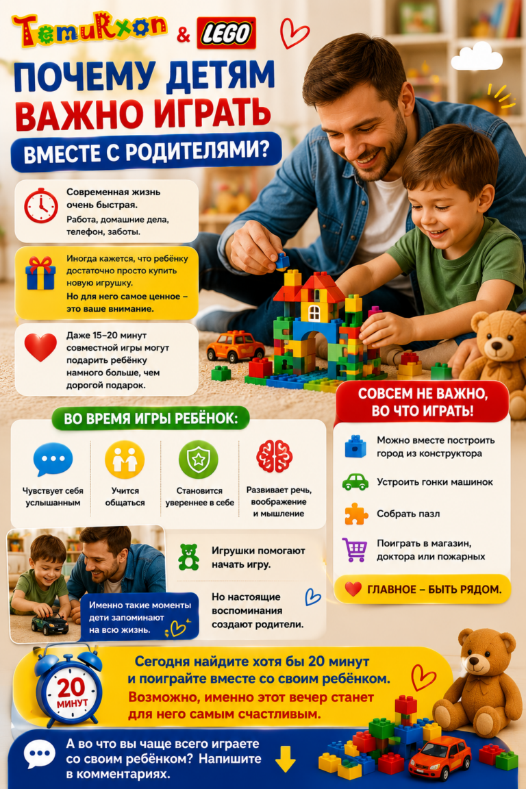 Почему детям важно играть вместе с родителями?