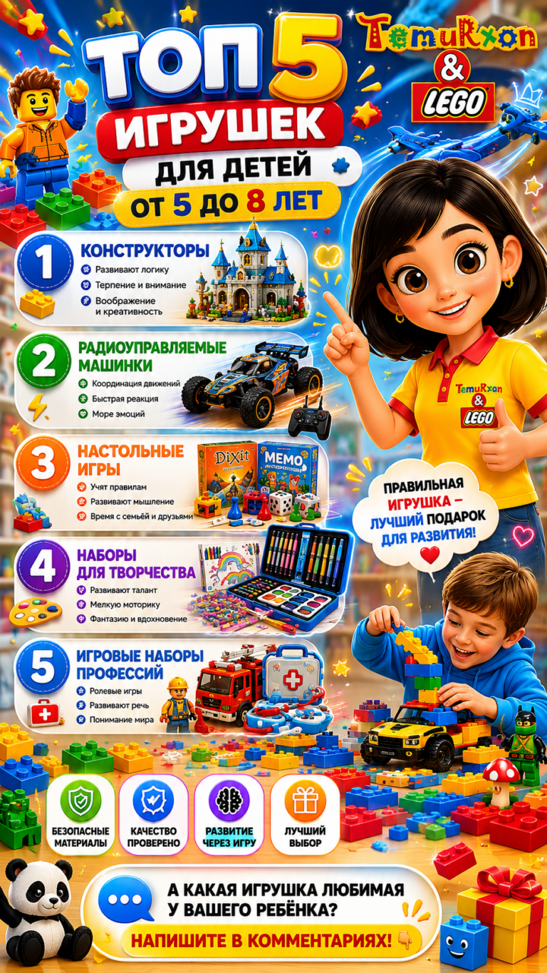 ТОП 5 ИГРУШЕК ДЛЯ ДЕТЕЙ ОТ 5 ДО 8 ЛЕТ