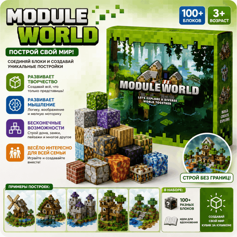Конструктор Module World (100+ блоков)