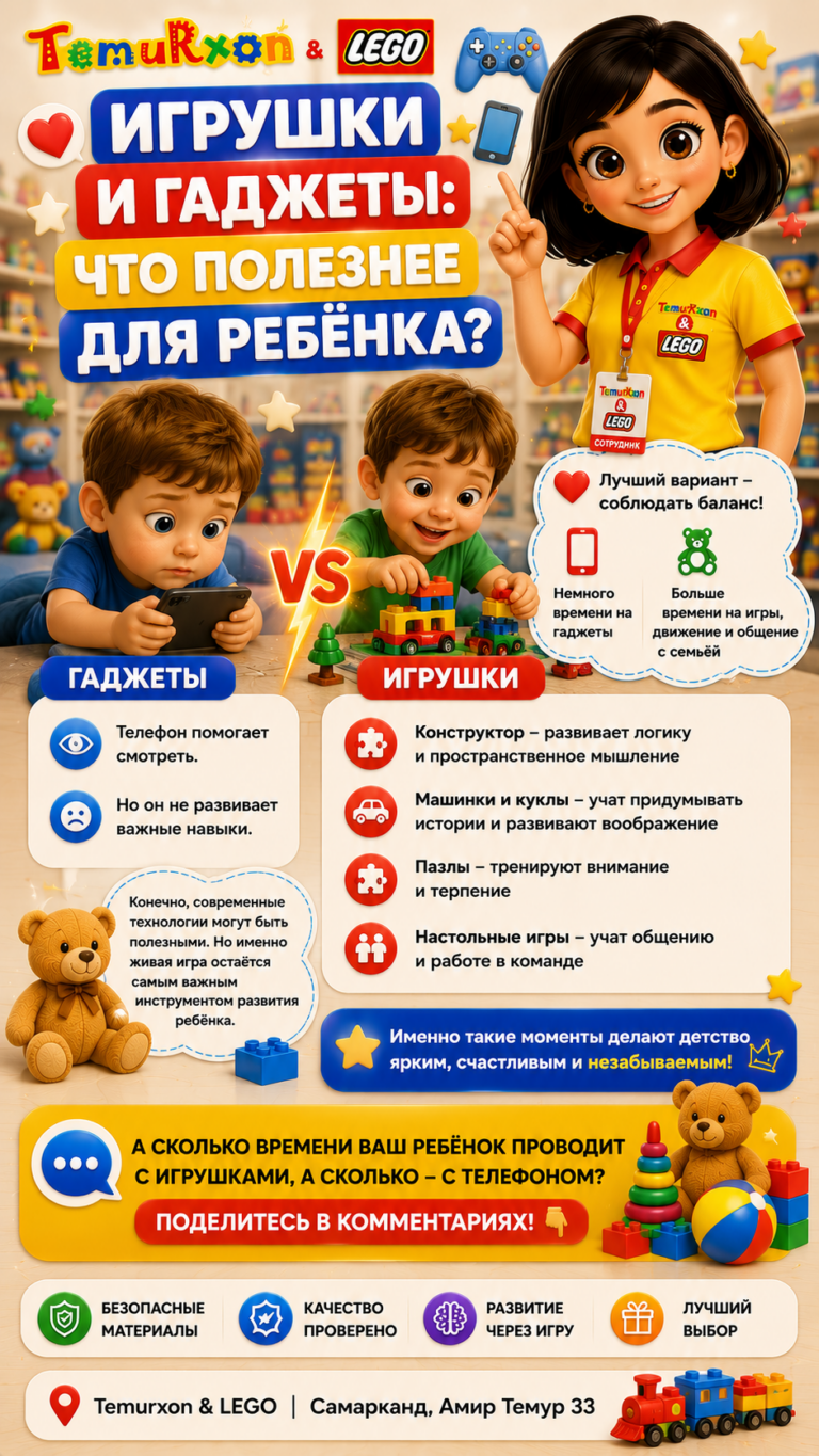 Игрушки и гаджеты: что полезнее для ребёнка?
