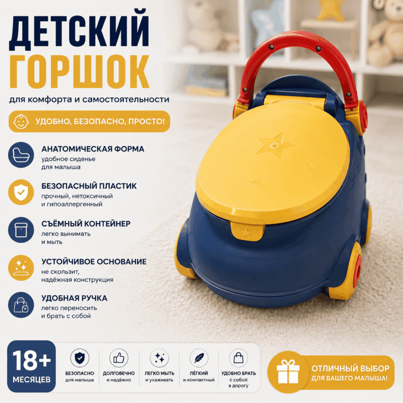 Детский горшок-машина