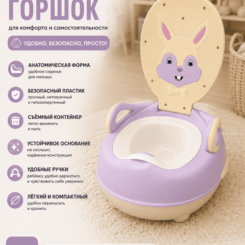 Детский горшок «Зайчик»