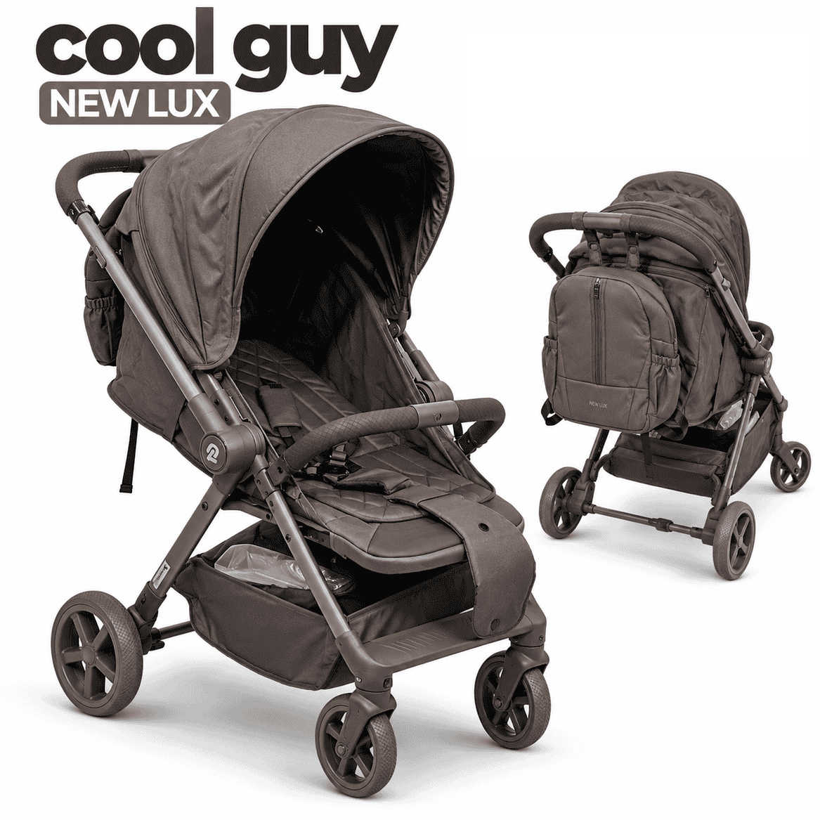 Прогулочная коляска Cool Guy New Lux — серая